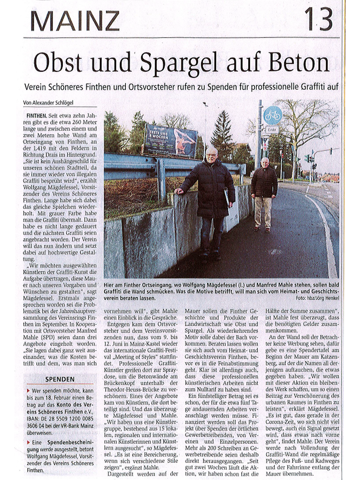 Presseartikel: Obst und Spargel auf Beton
