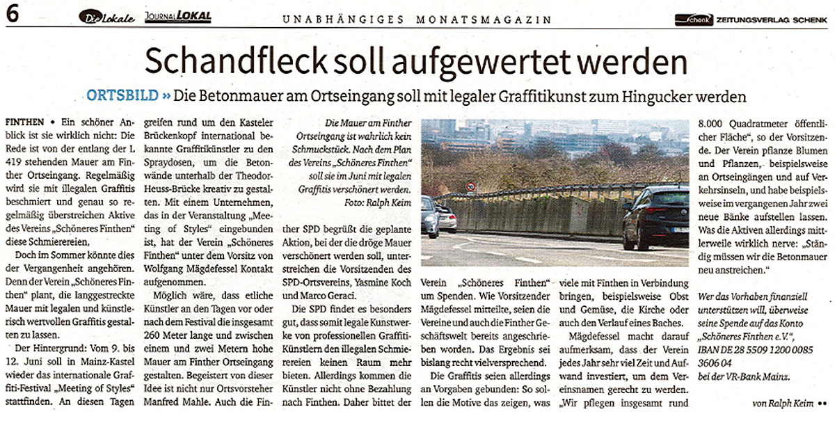 Presseartikel: Schandfleck soll aufgewertet werden